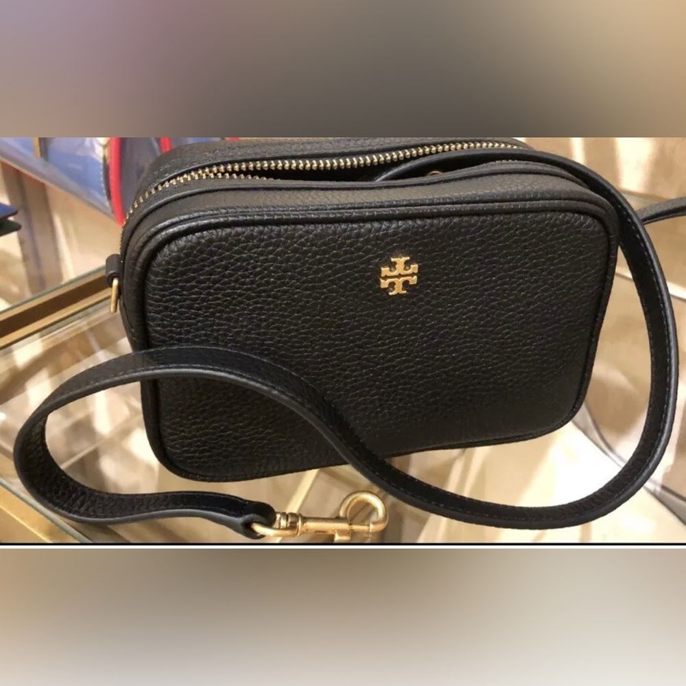 Tory Burch Blake Mini Camera Bag Black with Gold Hardware